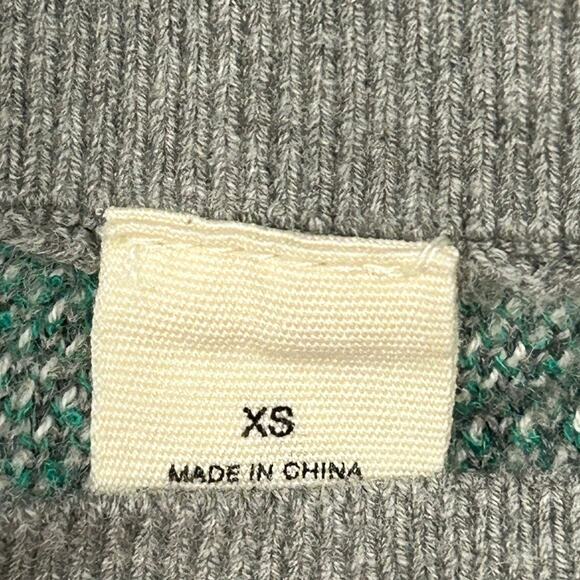 Moth Green/Gray chevron sweater wool blend texturized skirt Women’s Size xs - Picture 6 of 13